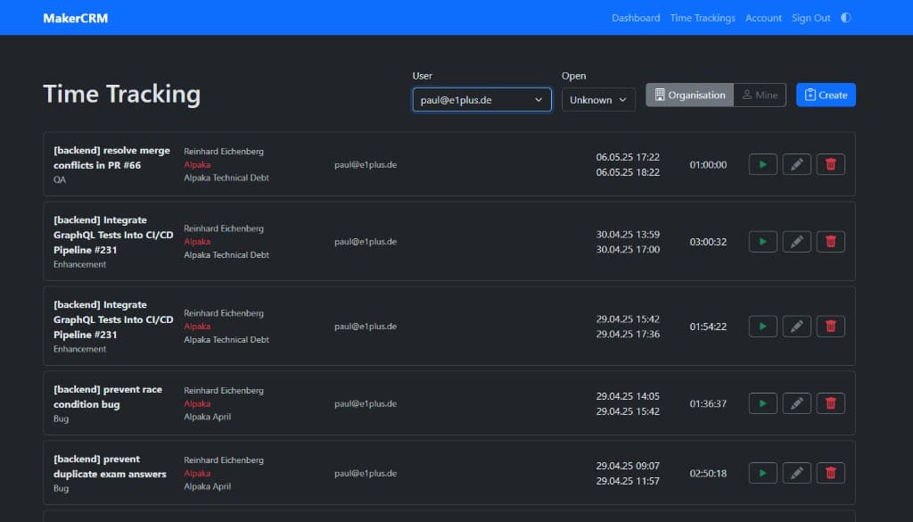 MakerCRM screenshot 2