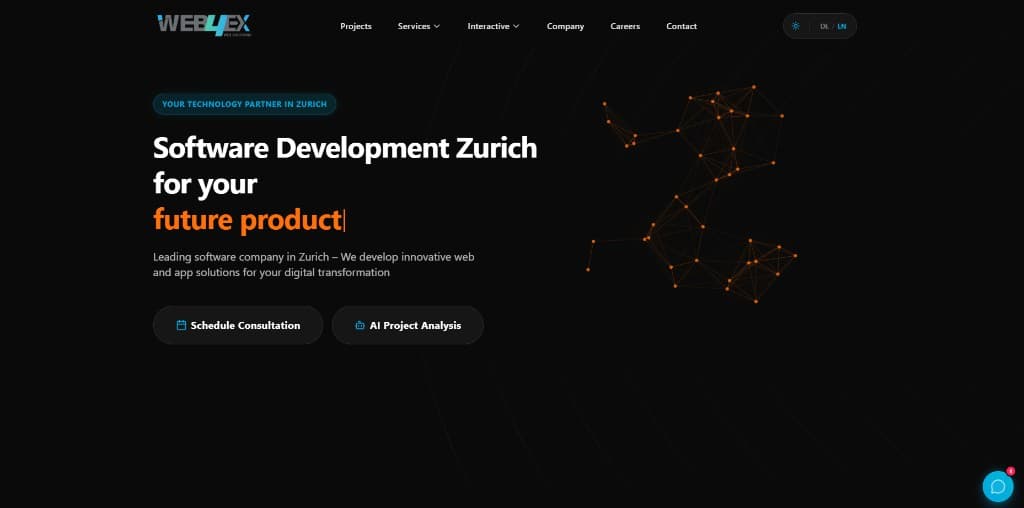 WEB4EX Website screenshot 1